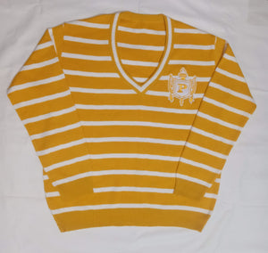 Philo Striped V-Neck Knit Sweater Preorder June 10th