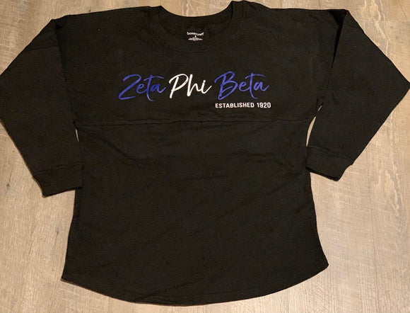 Zeta Pom Pom Jersey Over Sized Tee Black