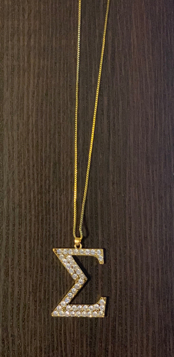 Sigma Rhinestone Necklace
