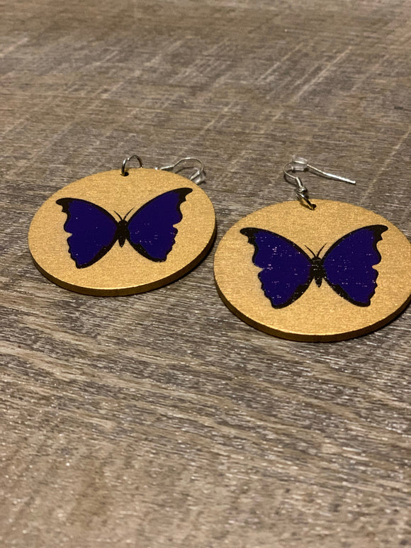 Butterfly Wooden Earrings