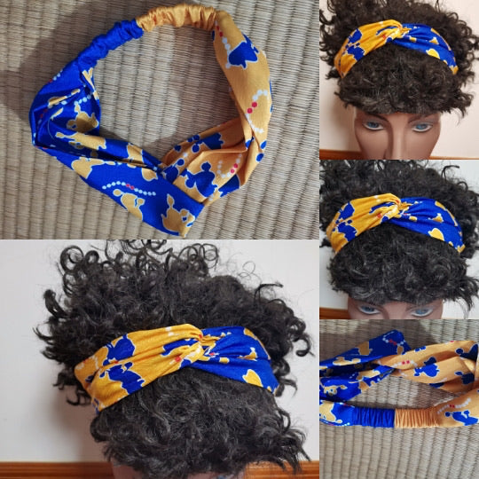 Gold & Blue Poodle Headband