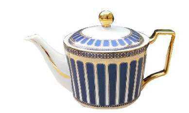 Striped Tea Pot Only