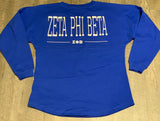 Zeta Pom Pom Jersey Over sized Tee Blue