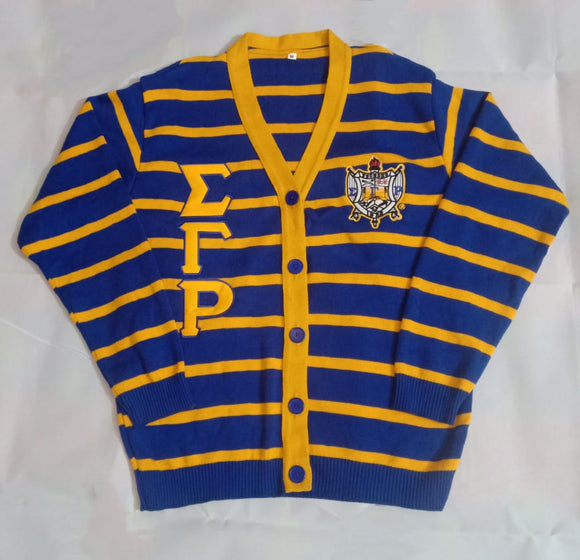 SGRHO Striped Knitted Cardigan